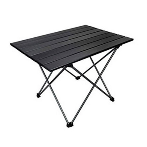 鋁合金露營折疊桌, 中(56 x 40 x 40cm), 黑色, 1個