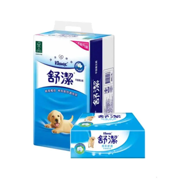 Kleenex 舒潔 棉柔舒適平版衛生紙, 300張, 6包, 1袋_80043