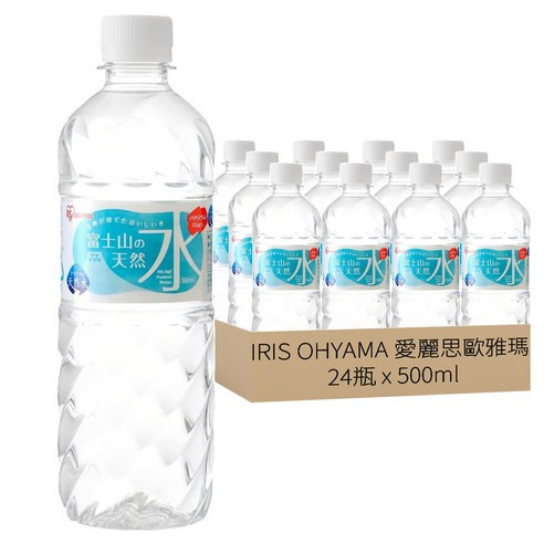 [箱裝]IRIS OHYAMA 愛麗思歐雅瑪 富士山礦泉水, 500ml, 24瓶