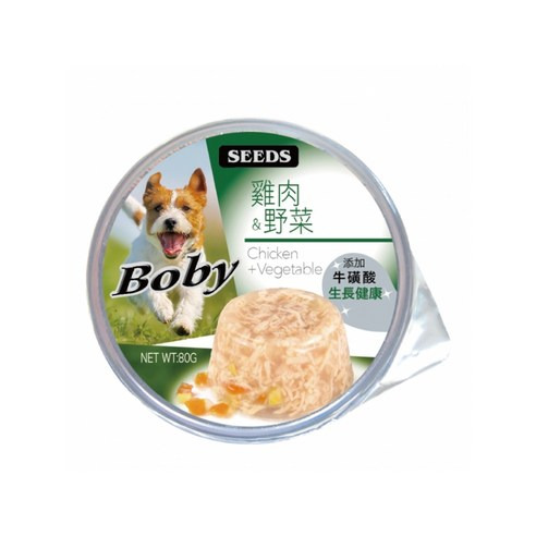 [箱裝]惜時 Boby 餐杯 狗副食罐頭 雞肉+野菜, 80g, 24罐