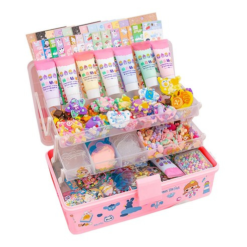 Mass 咕卡貼紙奶油膠DIY豪華套裝 適用3歲以上 1460g 279件, 款式隨機, 1組