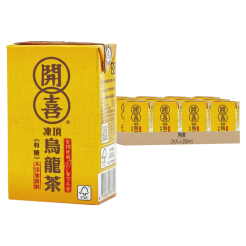 [箱裝]開喜 烏龍茶,24入,250ml