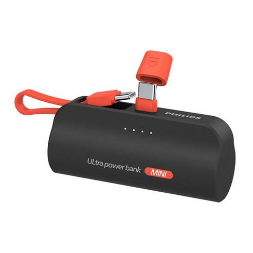 PHILIPS 口袋行動電源 TypeC, DLP2550CB/96, 黑色, 1個