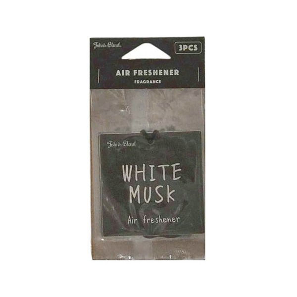 Johns Blend 吊掛式香氛片 白麝香 方形3入組, 1組