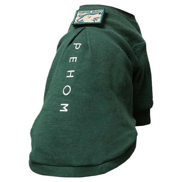 pehom 華夫格刺繡t恤(綠色)l,1入