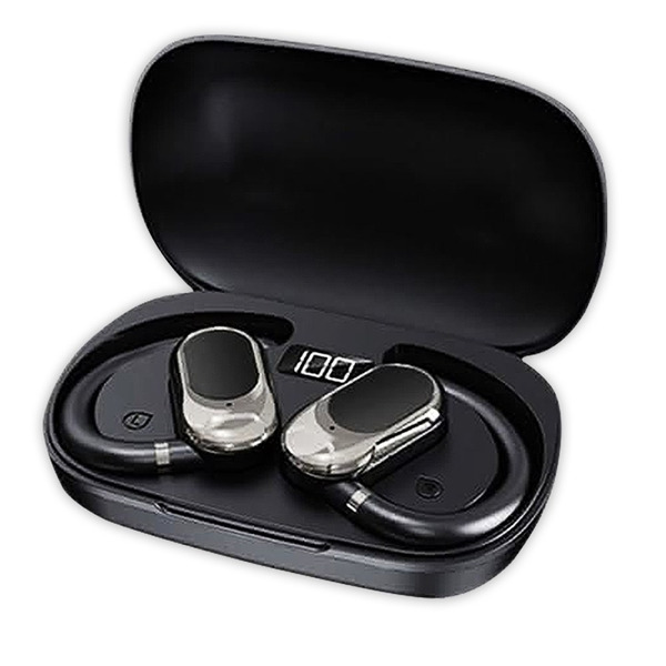 Songwin 超輕量開放型耳掛式藍牙耳機, 黑色, 1組