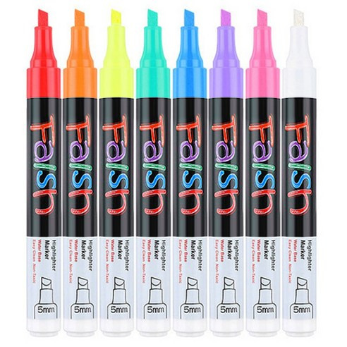 DADA 螢光窗戶玻璃黑板麥克筆 8色組, 混色, 8色