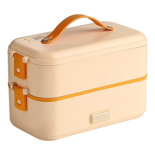 電熱便當盒, 雙層, 黃色, 1個