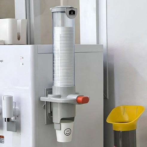 UH Home Deco 單鍵自動紙杯架, 灰色, 1個, 14 x 43 cm