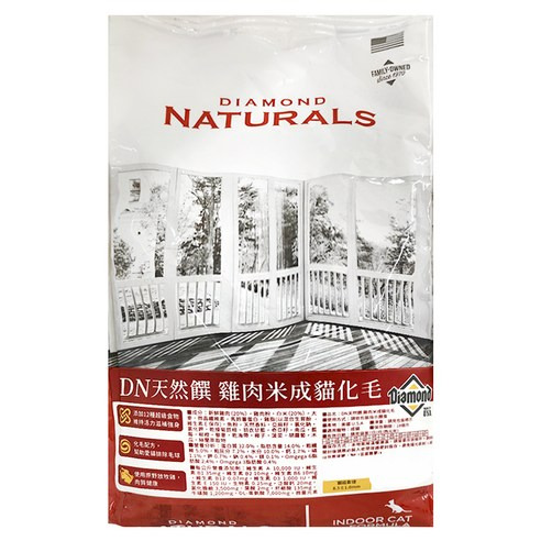 DIAMOND NATURALS 天然饌 成貓化毛貓糧 雞肉米, 1kg, 1袋