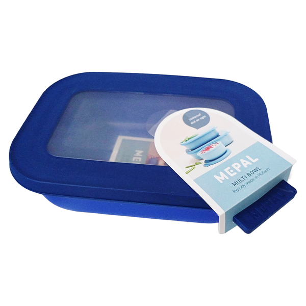 MEPAL 方形密封保鮮盒 淺, 寶石藍, 500ml, 176 x 126 x 51mm, 145
