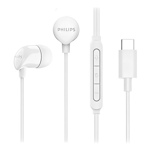 PHILIPS 飛利浦 完美氣密高音質入耳式Type C耳機 附麥克風, TAE2146W