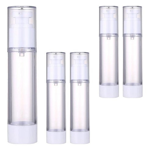 Y751 真空分裝瓶 擠乳式, 15 x 3.3cm, 50ml, 5瓶,1組