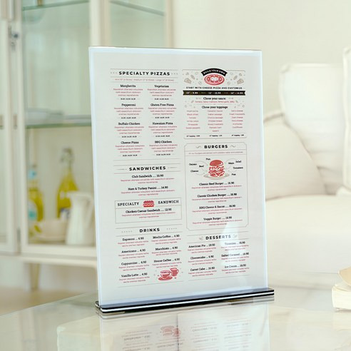 comet POP架雙面A4直立T型, 1個, 210 x 300 毫米