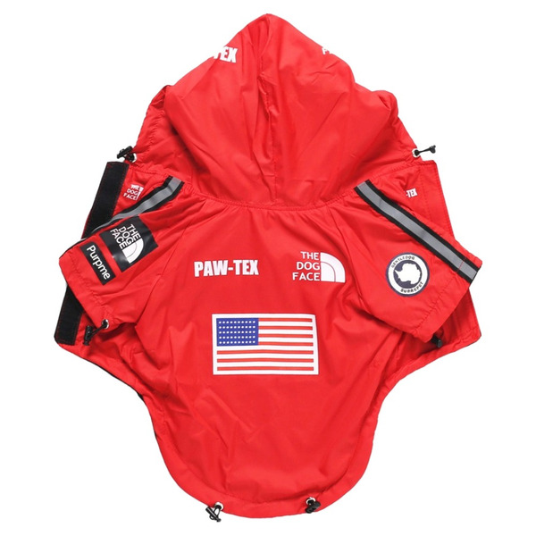 寵物帥氣風衣, XXXXL, 紅色, 1件