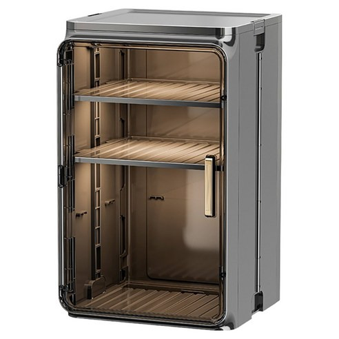 小麥購物 防塵杯子收納置物架 L1384 大, 黑色, 1個