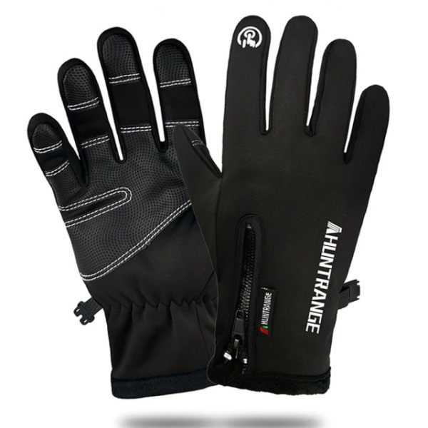 Xavagear 戶外防潑水保暖手套, L, 黑色, 1雙