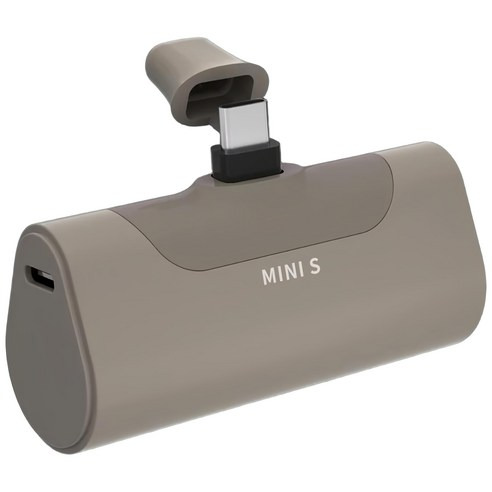 MINI-S 口袋行動電源 Type-c, 7.7 x 4.7 x 2.6cm, 鋼鐵灰, 92g,