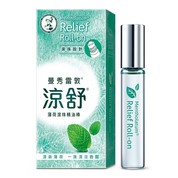 MENTHOLATUM 曼秀雷敦 涼舒 薄荷滾珠精油棒, 7.2ml, 1入