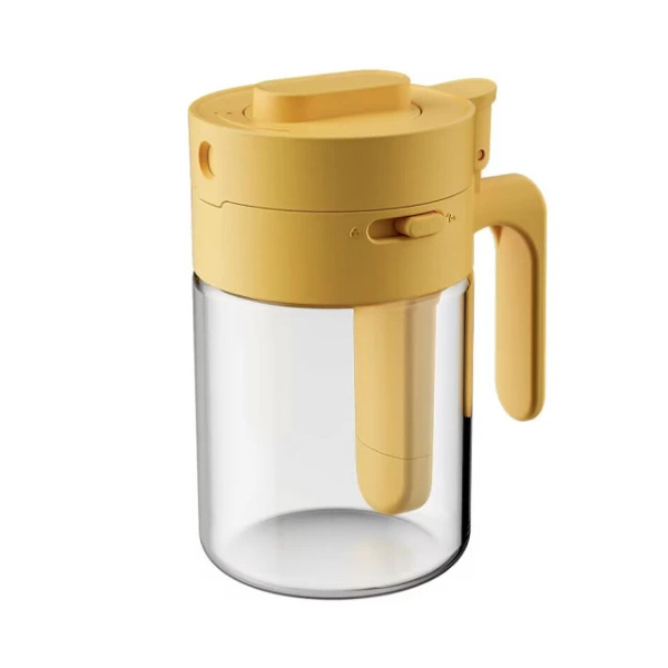 SP SAUCE 兩用式玻璃調味罐, 黃色, 300ml, 1個