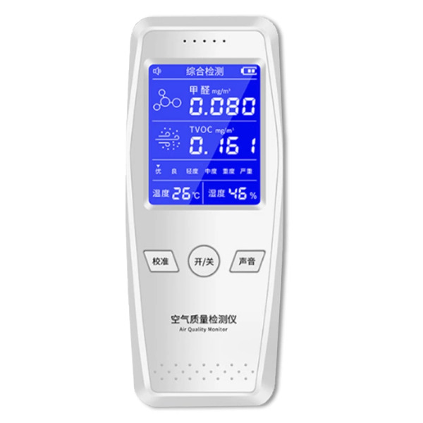 TVOC 手持甲醛測試儀 101B 白色帶溫溼度 117g, 1台