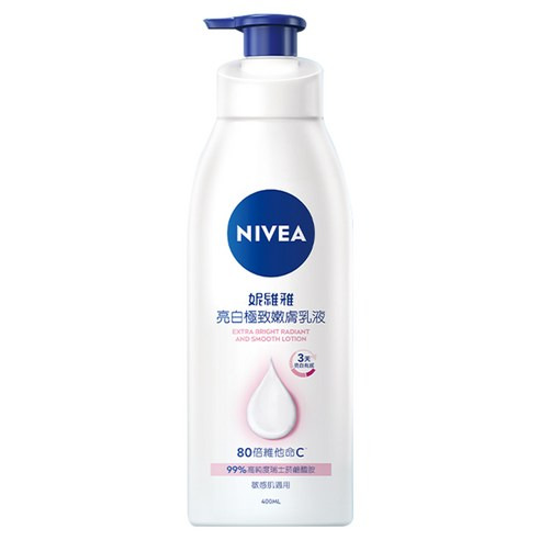 Nivea 妮維雅 亮白極致嫩膚乳液, 400ml, 1瓶
