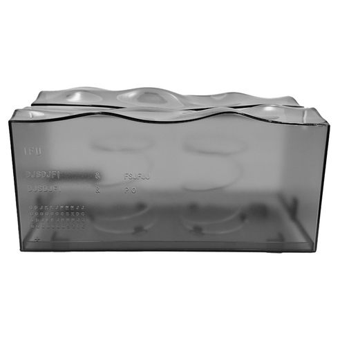 輕奢質感懸浮冰山面紙盒, 21.8 x 10.8 x 11.5cm, 382g, 透黑, 1個