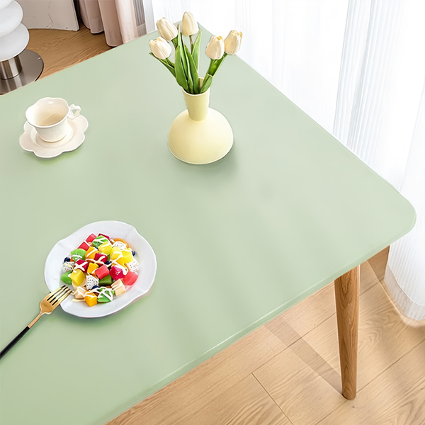 小羊皮防髒汙免洗桌布套, 120 x 60cm, 草木綠, 1條