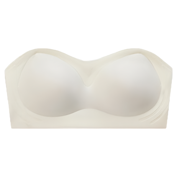 美得像專櫃 無肩帶內衣, M, 杏仁白, 1件
