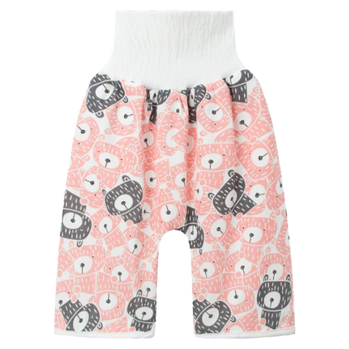 日本竹纖維隔尿褲隔尿裙, M號, 粉熊褲, 1件