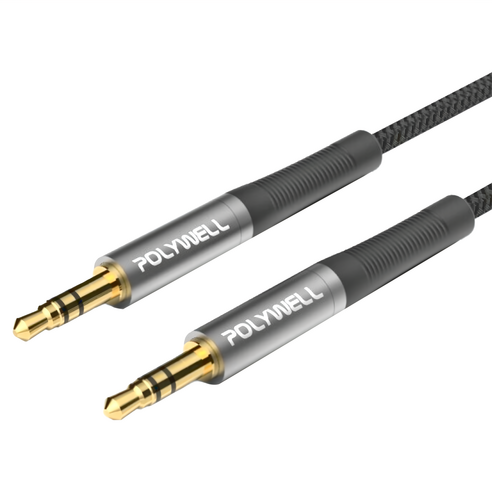 POLYWELL 3.5mm 公對公 三極, 3m, 黑色, 1條 PW15-W52-B113