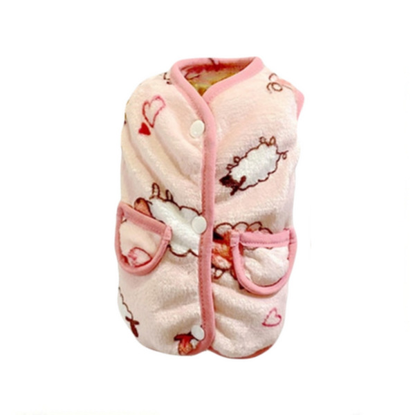 SassyDog 寵物服飾 毛絨馬甲 10號(S) 粉色綿羊, 2件