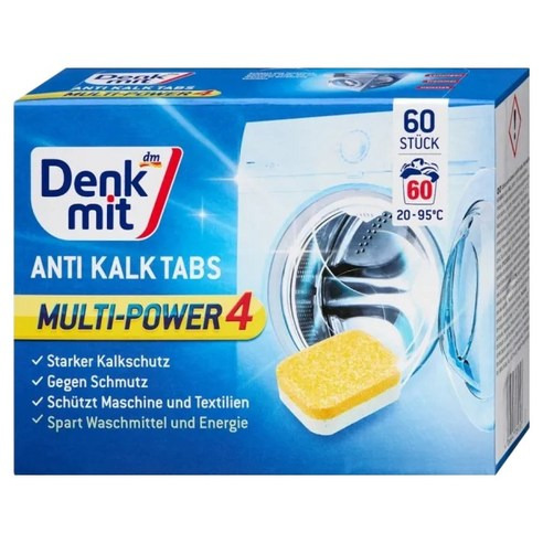 dm Denk mit 洗衣槽清潔錠60錠,1盒