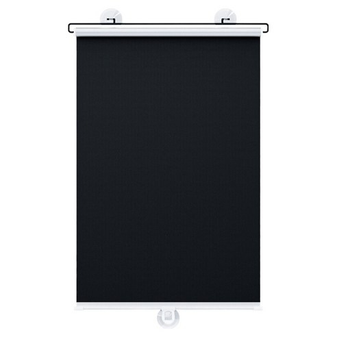 全遮光自動伸縮遮陽簾,中(50x125cm),銀色,1個