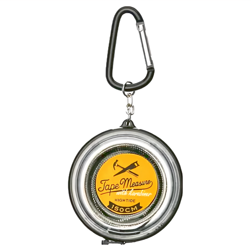 Hightide 戶外鑰匙圈 1.5m捲尺, GZ097-BK, 黑色, 1個