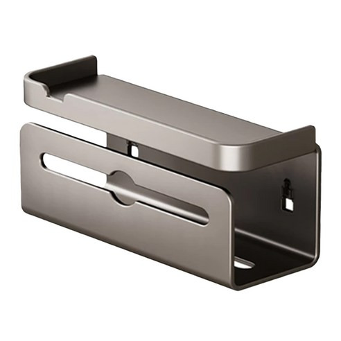 壁掛紙巾架 旗艦款 (附免釘膠 + 打孔螺絲), 黑色, 1個