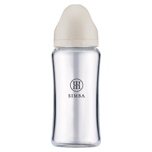 Simba 小獅王辛巴 蘊蜜質金玻璃寬口防脹氣奶瓶, 新生專用, 杏茶, 270ml, 1個