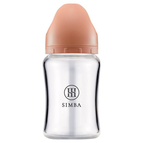 小獅王辛巴 蘊蜜質金玻璃寬口防脹氣奶瓶180ml 覓粉 1個 180ml