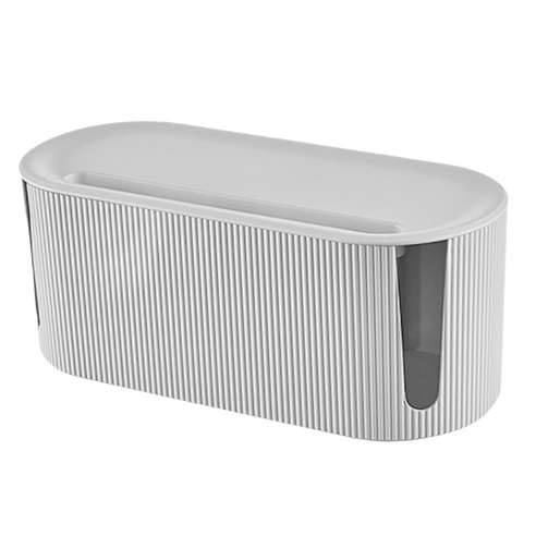 快豹 Morandi條紋莫蘭迪延長線收納盒, 簡約白, 1個