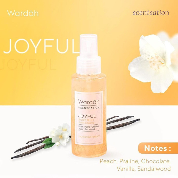 wardah 身體香水噴霧 joyful,100ml,1瓶
