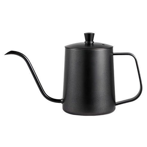 LifeShopping 不鏽鋼手沖咖啡壺, 磨砂白, 350ml, 1個