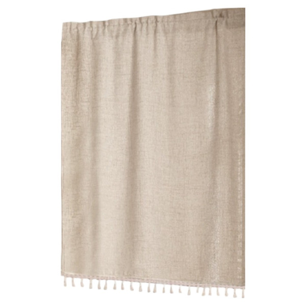 HOOM 禾慕生活 日系亞麻門簾, 90 x 75cm, 奶茶燕麥, 1個