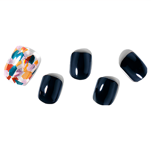 Jellpang 足部美甲貼, 貝殼海軍藍色, 1組