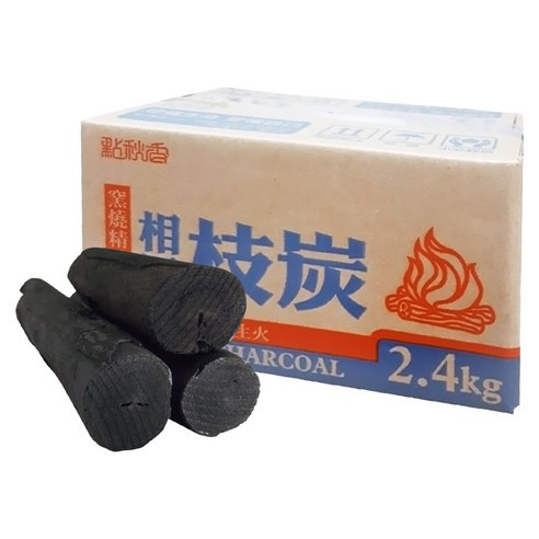 [箱裝]點秋香 窯燒精煉相思枝炭, 2.4kg, 1組