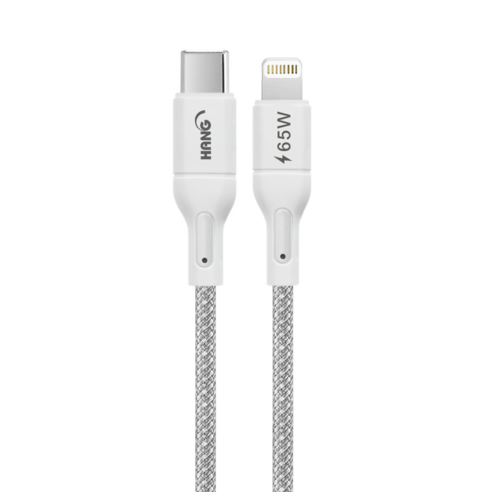 HANG R18 1米編織快充線 USB to Lightning 灰色, 1個