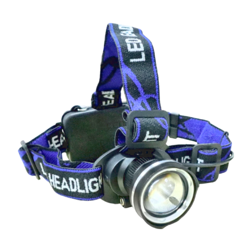 LED強光頭燈 魚眼廣角款 可換電池 不含電池/充電器/帽勾, 燈座6 x 4.5cm 燈頭直徑4c