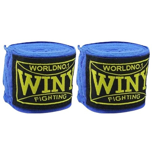 Wini 拳擊手綁帶 2入, 藍色, 2個, 4000mm x 55mm