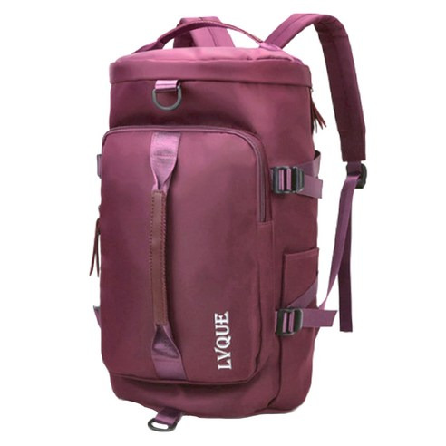 多功能兩用運動旅行包, 26 x 23 x 45cm, 深紫色, 1個