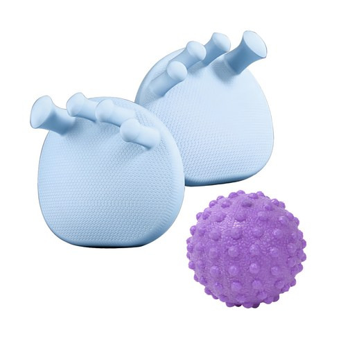 足弓訓練器 + 凸點筋膜球, 藍色 + 紫色, 1組