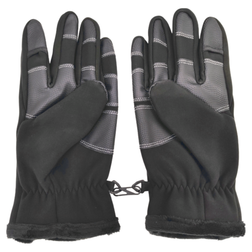 可觸控防風防潑水機車手套, L(手圍19~20cm), 黑色, 1雙